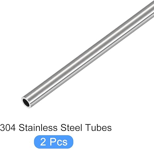 Miniatura 5 de METALLIXITY Tubo de acero inoxidable 304 (0.250 in de diámetro x 0.039 in de pared T x 11.811 in de largo), 2 piezas, tubo recto - para muebles del