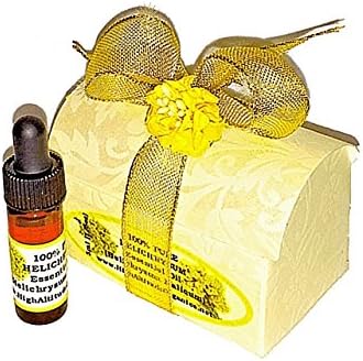 Helichrysum Essential Oil - Pure Helichrysum Italicum - 3.7mil (1/8ounce)- Gift Packaging