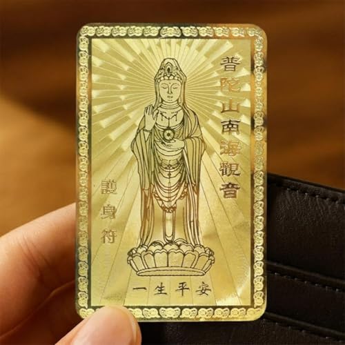 Image of Lady Buddha Good Luck Wallet /Pocket Card for Wealth, Success, Happiness & Prosperity