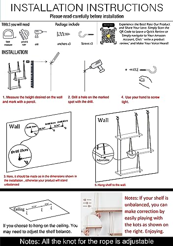 Image of Hanging Shelves For Wall Shelves For Plant Shelf Indoor Wall Shelf Hanging Plant Shelf Floating Shelves For Wall Shelf For Bedroom Decorative Wall Shelves Window Shelf Macrame Shelf For Living Room