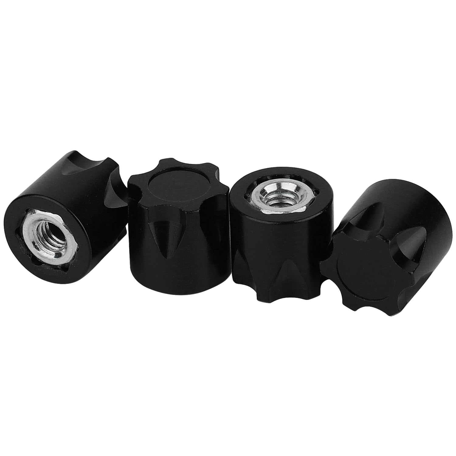 RZXYLRC Aluminium RC M4 Wheel Nut,RC Car Dustproof Wheel Rim Center Cap Hub Compatible with Traxxas TRX4 Axial SCX10 90046 D90 Tamiya Redcat HPI 1/10 RC Crawler Car (Black)