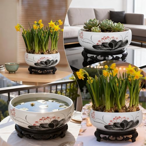 Jardinière décorative pour bonsaï compacte style chinois artistique