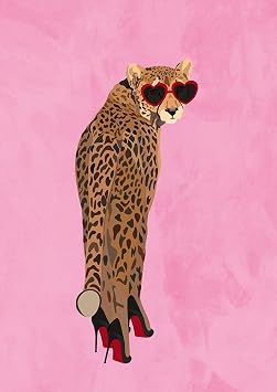 Sexy cheetah in heels Poster Print - Sarah Manovski 24 x 34