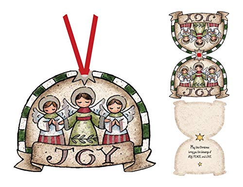 Carte décorative trois petits anges un cadeau de baptême en papeterie