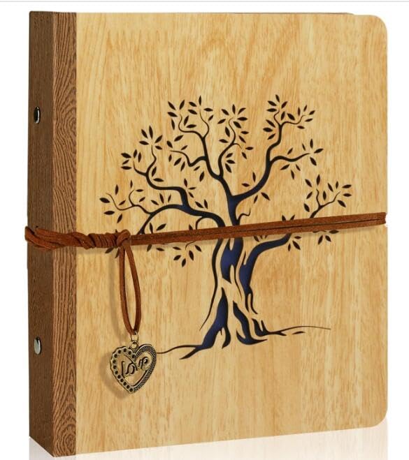 ZEEYUAN 4x6 Photo Album Small Holds 200 Pictures Life Tree 4x6 Family Photo Album, Mothers Day Gift for Grandma Photo Gifts for Mom from Daughter Son