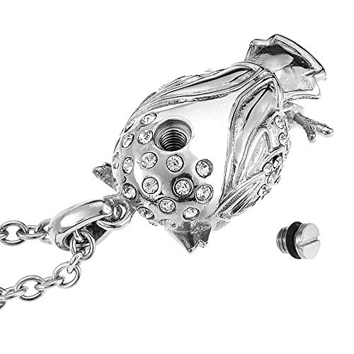 Classic Owl Cremation Urn Pendant Keepsake Necklace & Fill Kit Ashes Stainless Steel (Nana) #TOP2