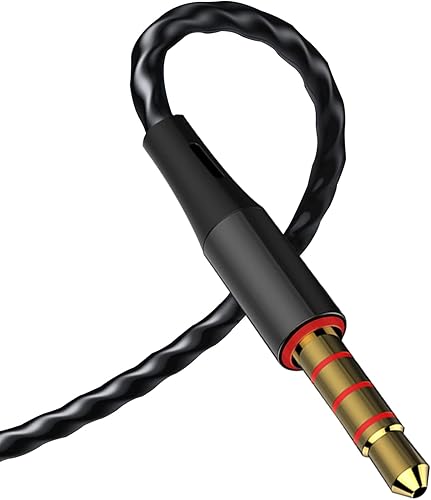 Miniatura 6 de VPB V1 - Auricular en el oído con graves profundos, sonido claro, con cable, sin enredos, aislamiento de ruido con micrófono para iOS y Android,