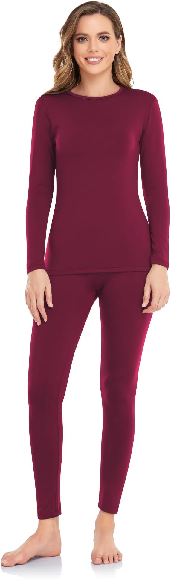 WEERTI Thermal Underwear for Women Long Johns with Fleece Lined Base Layer Women Cold Weather Top Bottom