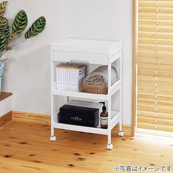 ニトリ　ホワイト 食器棚 3段引き出し付き ニトリ - ニトリ 食器棚 キッチンボード キッチン 140cm