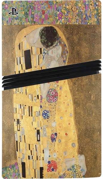 Skinit Decal Gaming Skin Compatible with PS5 Pro Bundle - Officially Licensed Klimt - The Kiss by Klimt Design