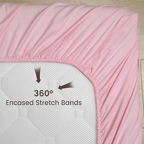 Image of PHF 3 Pack Soft Bassinet Sheets, Rose Floral Breathable Comfy Cradle Sheets for Baby Girls, No Slip Universal Fit for Most Cradle and Bassinet Mattress, Rose Floral