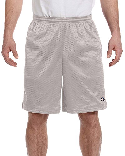 Champion 3.7 oz. Mesh Short with Pockets, 2XL, ATHLETIC GREY