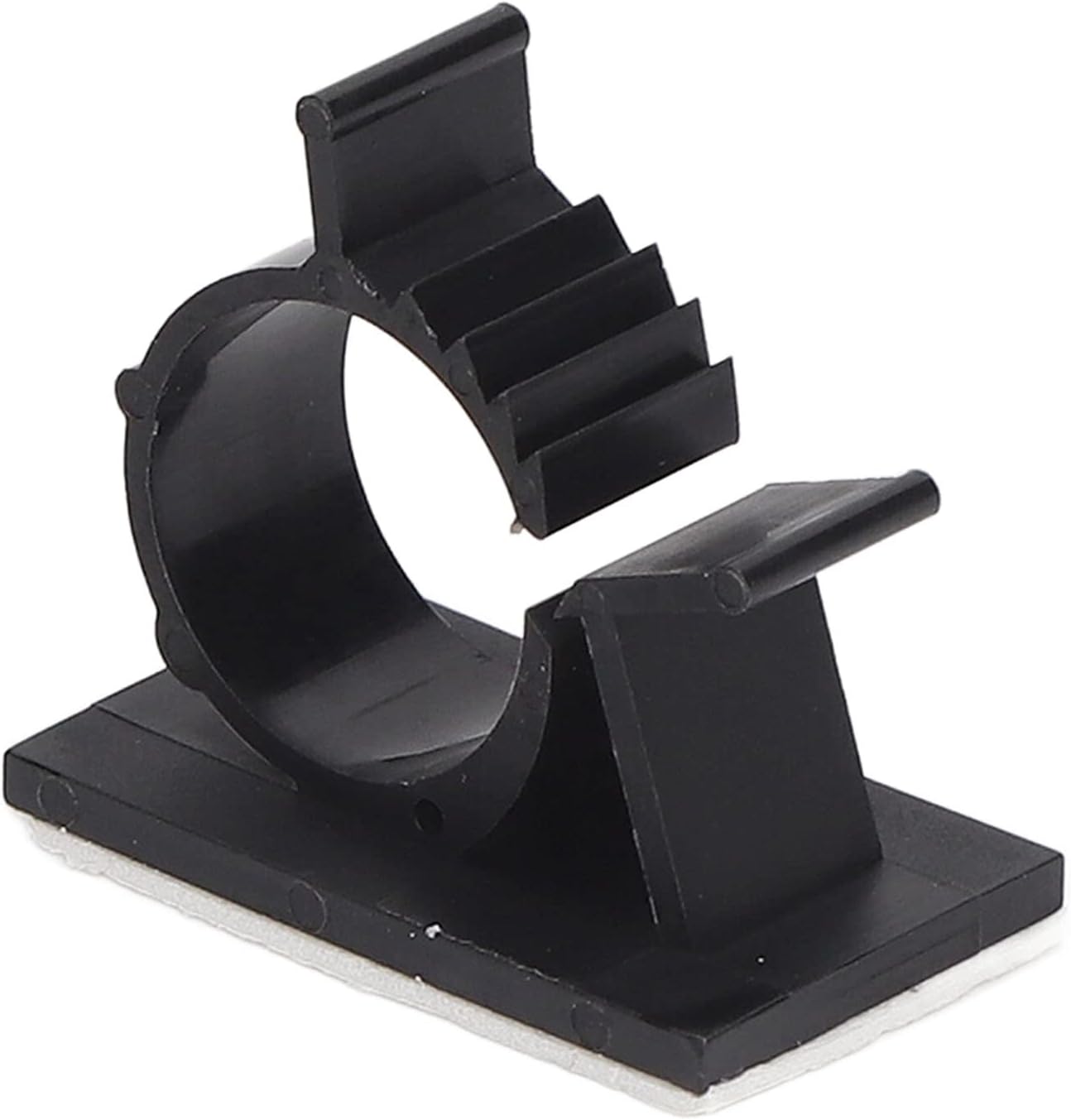 100 Pcs Adjustable Self Adhesive Cable Clips, Reusable Nylon PA66 Wire Management Clamps for Power Charging USB Cables, Black (YX-1013)