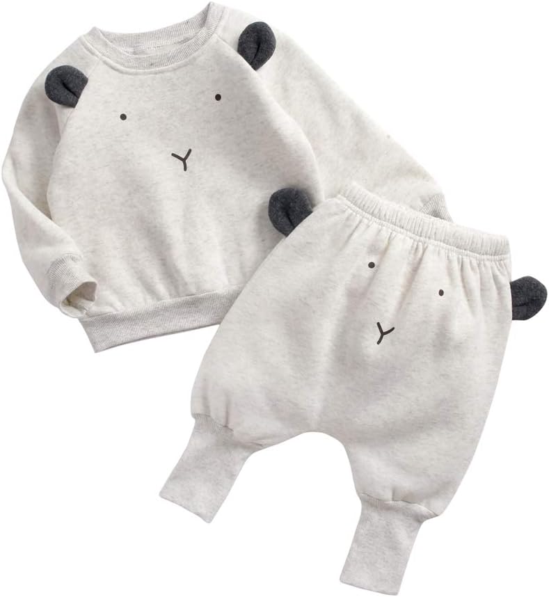 Winter Animal Toddler Infant Unisex Clothing Set Cotton Sweatshirts and Harem Pants