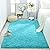 Modern Soft Fluffy Blue Shaggy Area Rug for Bedroom Boys Kids Dorm Room, Comfy Plush Nursery Teal Blue Carpet for Baby Boy Shower Gift Grandchildren Birthday Home Decor Accent Floor Rugs, 4x6 Feet