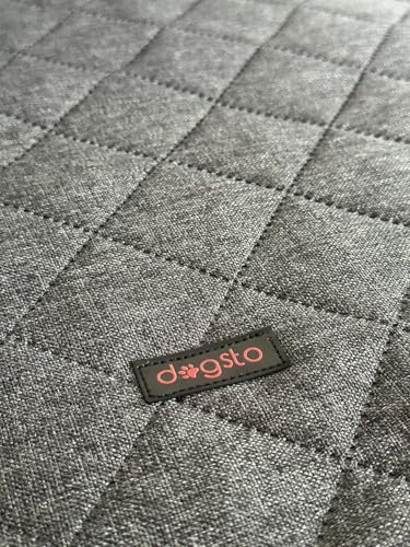 Dogsto die Hunde Automatte/Klappmatte für jedes Auto Schnell zusammengeklappt (Magnetverschluss) | Der Schmutz bleibt in der Matte | Sauber und ordentlich weggelegt ins Türinnenfach, Stoff-Malmo