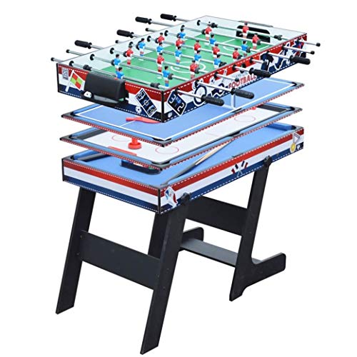 CARACHOME Mesa multijuego Plegable 4 en 1, Mesa de Billar/Air Hockey/Mini Mesa...