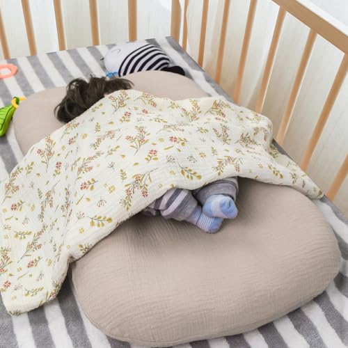 Image of Muslin Baby Lounger Cover 3 Pack,100% Cotton Newborn Lounger Cover,Newborn Nursery Essentials,Breathable Soft Lounger Protectors（Covers Only