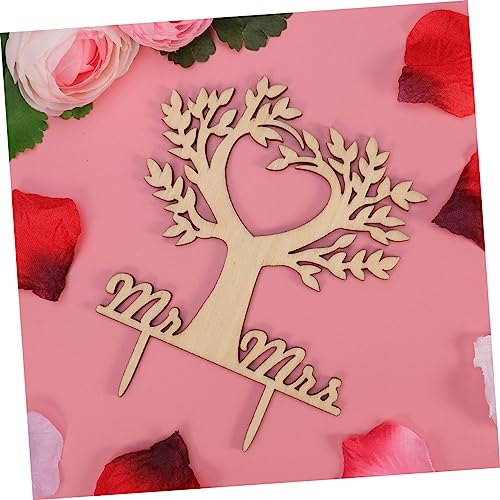 ibasenice 6 Pçs Cupcake Decoração De Casamento Decoração De Madeira Decorações De Casamento Toppers