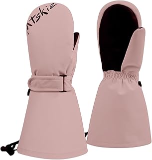 [MORGEN SKY] スキーグローブ 子供 ミトン スノーボード 防寒手袋 ロングカフ ボーイズ 手袋 キッズ スノー手袋 冬 厚手 中綿 保温 防水 防寒 防風 雪遊び 登山 通園 通学 男の子 女の子 ST112