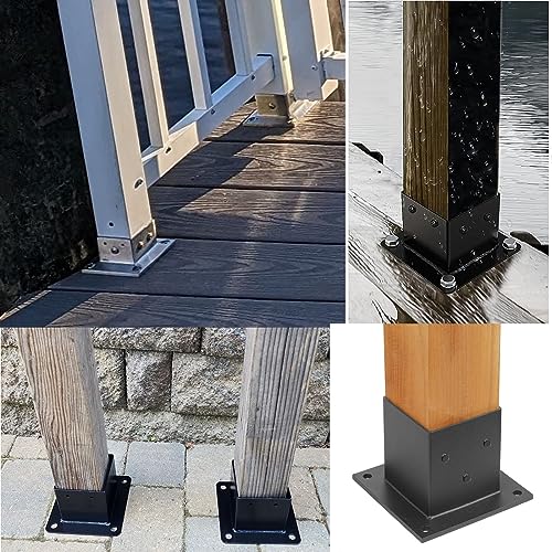 Instala tu cerca de madera con esta base de poste cuadrada 6