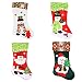 Joiedomi Pack of 4 18" 3D Plush Christmas Stockings for Christmas Decorations