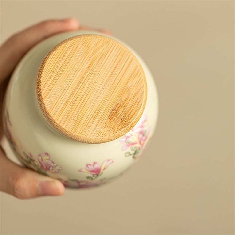 Teekanister Ru Kiln Vorratsdose for losen Tee, Keramik-Teebehälter mit Deckel, Kleiner Organizer for Tee, Kaffee und Zucker Tee Aufbewahrung