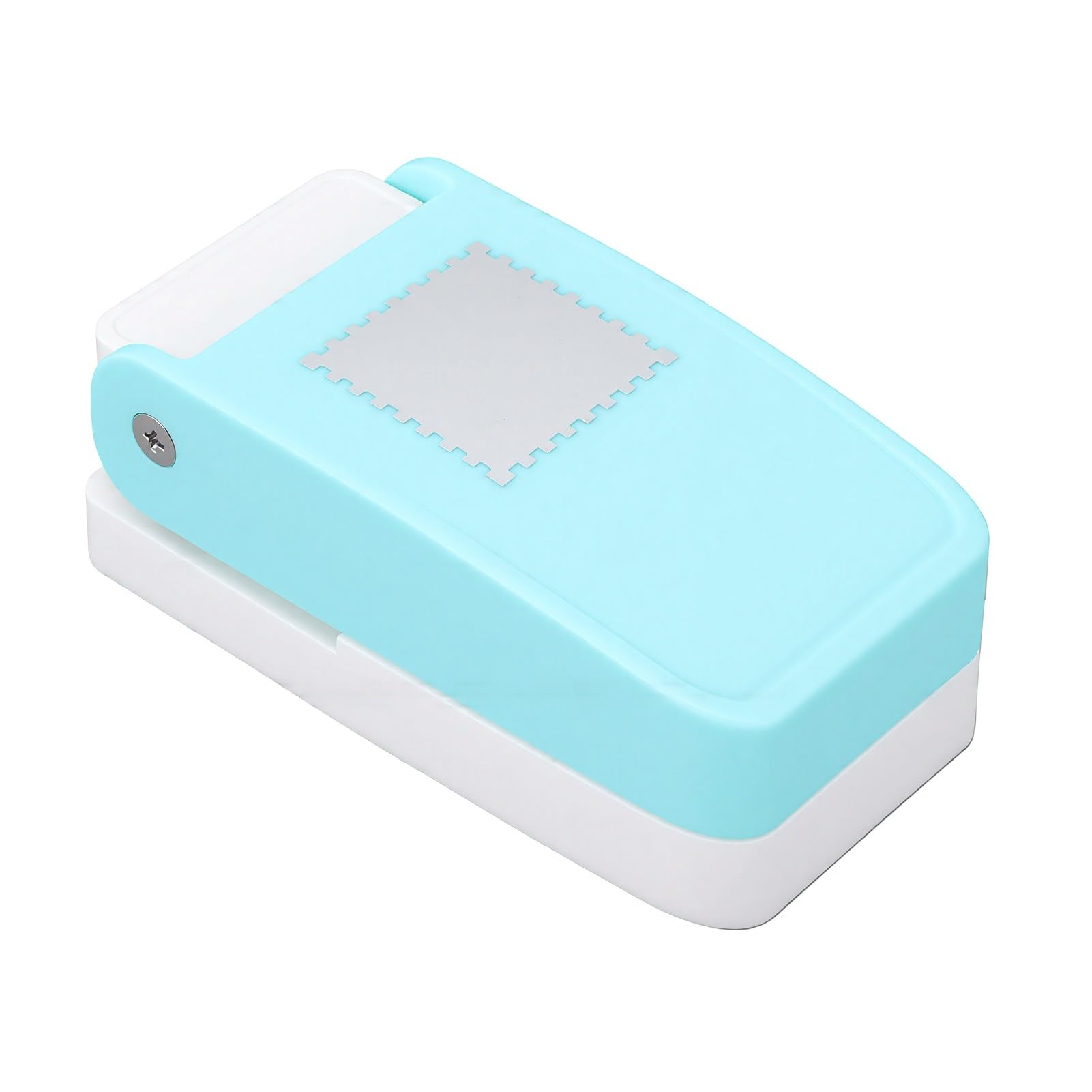 Ejoyous Perforatore per Timbri con Azione a Leva Perforatore per Carta in Acciaio Inossidabile e Plastica, Forma Quadrata da 38,1 Mm, Design Compatto con Serratura, per Scrapbooking, Creazione di