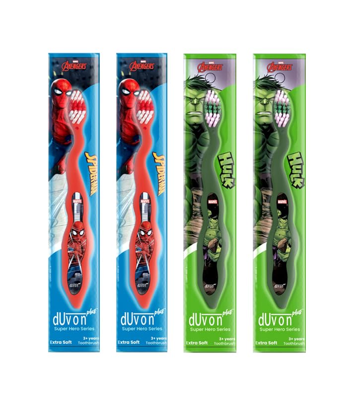Duvon Plus Marvel Avenger Series toothbrush - Spiderman and Hulk (Pair of 2)-image-12