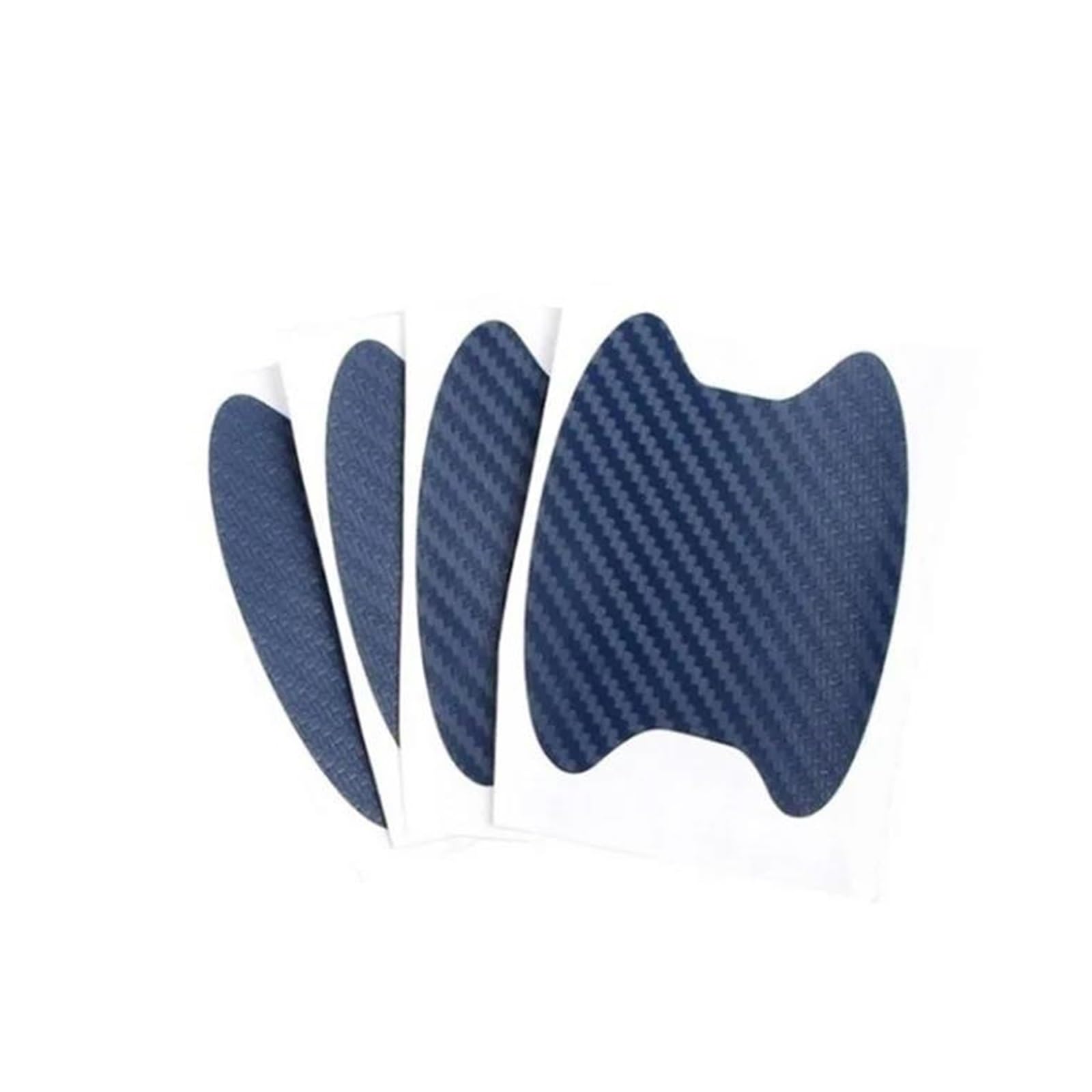 NVNZMFPPW Car Door Sticker Carbon Fiber Scratches Resistant Cover Auto Handle Protection Film Exterior Styling Car Accessories 4Pcs/Set(4PC Blue)