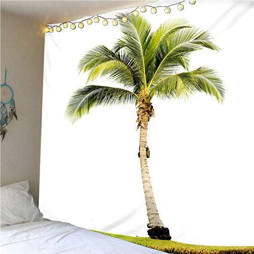 Tapiz de pared para playa y salón de 150x150cm en tejido verde y blanco transpirable como sábana 4