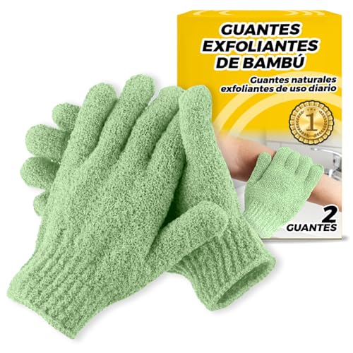 Guante Exfoliante Corporal - Esponja Exfoliante Corporal - Guante de Crin - Limpieza y Exfoliación - Elimina Células Muertas, Mejora la Circulación, Suaviza la Piel - Todo Tipo Pieles - (Pack 2 uds)