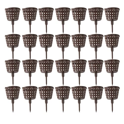 100 PCS Bonsaï Boîte D'engrais Bonsaï Panier D'engrais Réutilisable En Plastique Jardin Outil Couverture Boîte Panier Pots Plante Cultiver Engrais Conteneur Boîte pour Fleur Plante(4 * 6 cm)