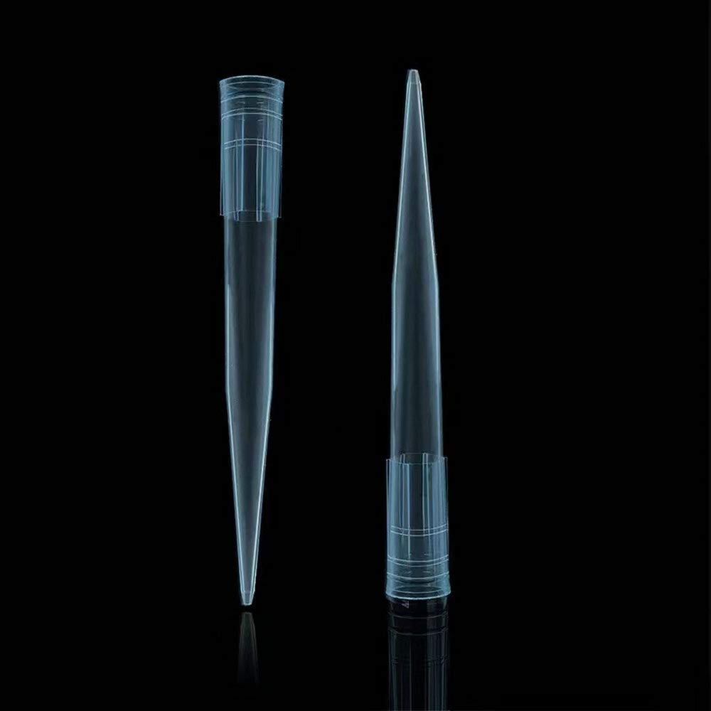 Puntali per pipette universali da 1000 ul, senza rnasi/DNase e pirogeno, trasparenti, 100 punte/rack (confezione da 1000 punte) (blu)