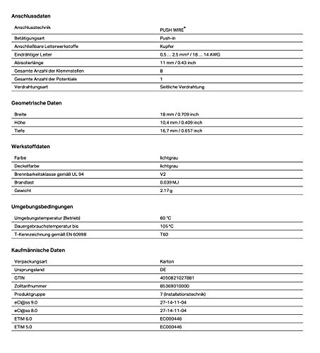 Wago Compact 2273 zacisk połączeniowy, do wyboru 2-, 3-, 4-, 5-, 8-przewodowy, 2273-208, 100