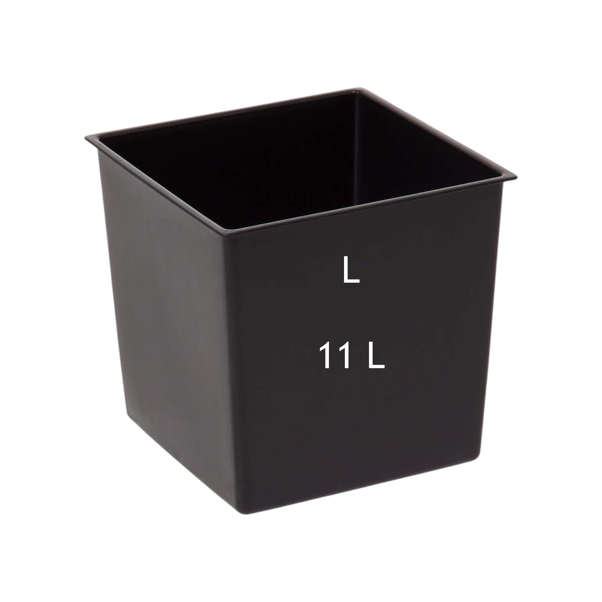 MELTOM Pot de fleurs carré 24 x 24 x 46,5 cm Gris béton avec système