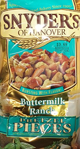 Snyder's of Hanover, Buttermilk Ranch Pretzel Pieces, 11.25oz Bag (Pack of 2)