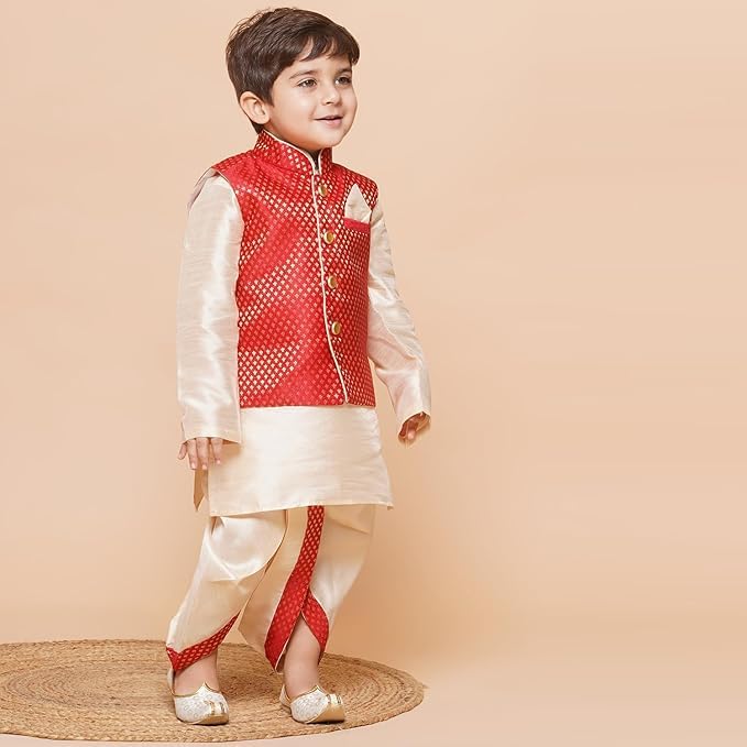 Image of AJ DEZINES Boys Dhoti Kurta Set