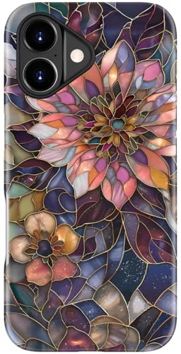 Coque iPhone XX antichoc double couche compatible induction fleur violette