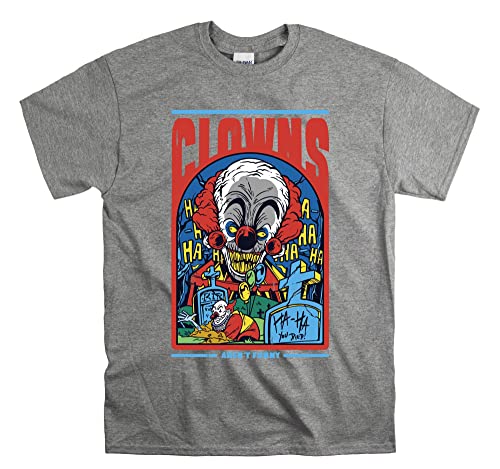 T-shirt Clowns No Funny Are en't Funny sport grey XXL style urbain