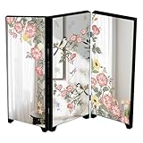 Elegante complemento d'arredo: adatto per paraventi decorativi in ​​stile giapponese o come piccolo divisorio cinese, il suo aspetto raffinato valorizza splendidamente sia gli interni residenziali che quelli per dormitorio, paravento pieghevole per dormitorio, mini divisorio per la casa