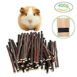 Malier 400g (14oz) Apple Sticks Pet Snacks Chew Toys for Guinea Pigs Chinchilla Squirrel Rabbits Parrot hamster degus gerbil ( About 120 - 140 Sticks )