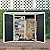 TURRIDU 8 x 6 FT Outdoor Storage Shed, Resin Waterproof Shed with Floor & Two Windows & Lockable Door, Tool Shed for Garden, Patio, Backyard, Black