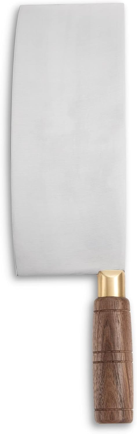 Helen's Asian Kitchen Chinese Chef Knife Vegetable Cleaver, Japanese Carbon Steel, 8-Inch Blade - Thumbnail 2