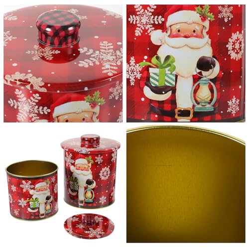 Boîte à Biscuits de Noël en tôle fine bonbonnière étanche et résistante