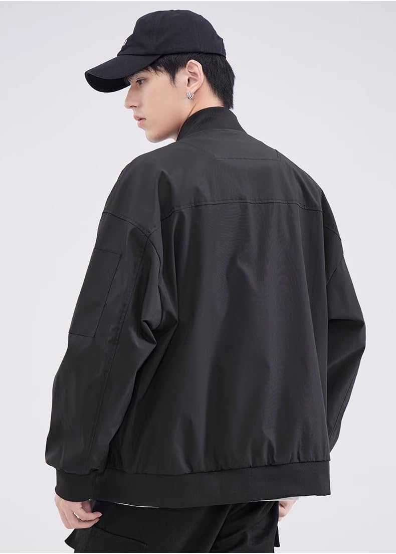 Casual lapel Coat men's spring and fall loose pilot jacket