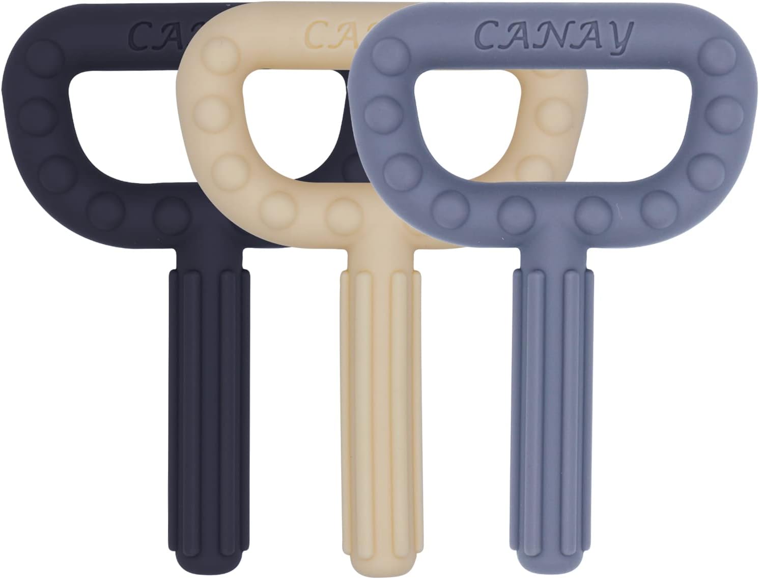 Hand-Held Sensory Chew Toys for Autistic Children(3 Pack), Chew Sticks fo Kids, Alt. to Chew Necklaces for Sensory Kids, Teething, Oral Motor Stimulation, ADHD, SPD - Silicone Teether Toys