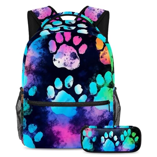 Sac à dos polyvalent pour le collège et les sorties le week-end avec son imprimé pattes