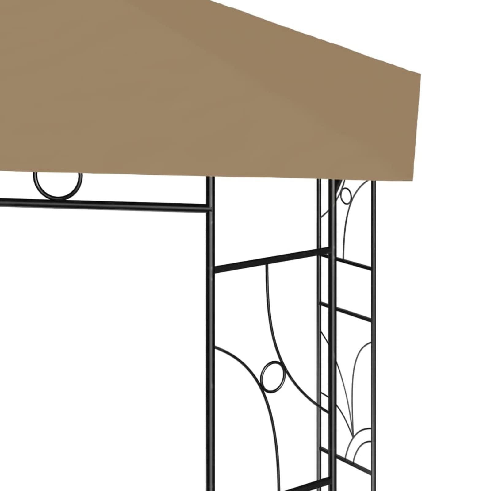 ZEYUAN Altana ogrodowa, altany ogrodowe, pergole ogrodowe, namioty ogrodowe, namioty ogrodowe, namiot ogrodowy, szary taupe 4x3x2,7 m 160 g/m²