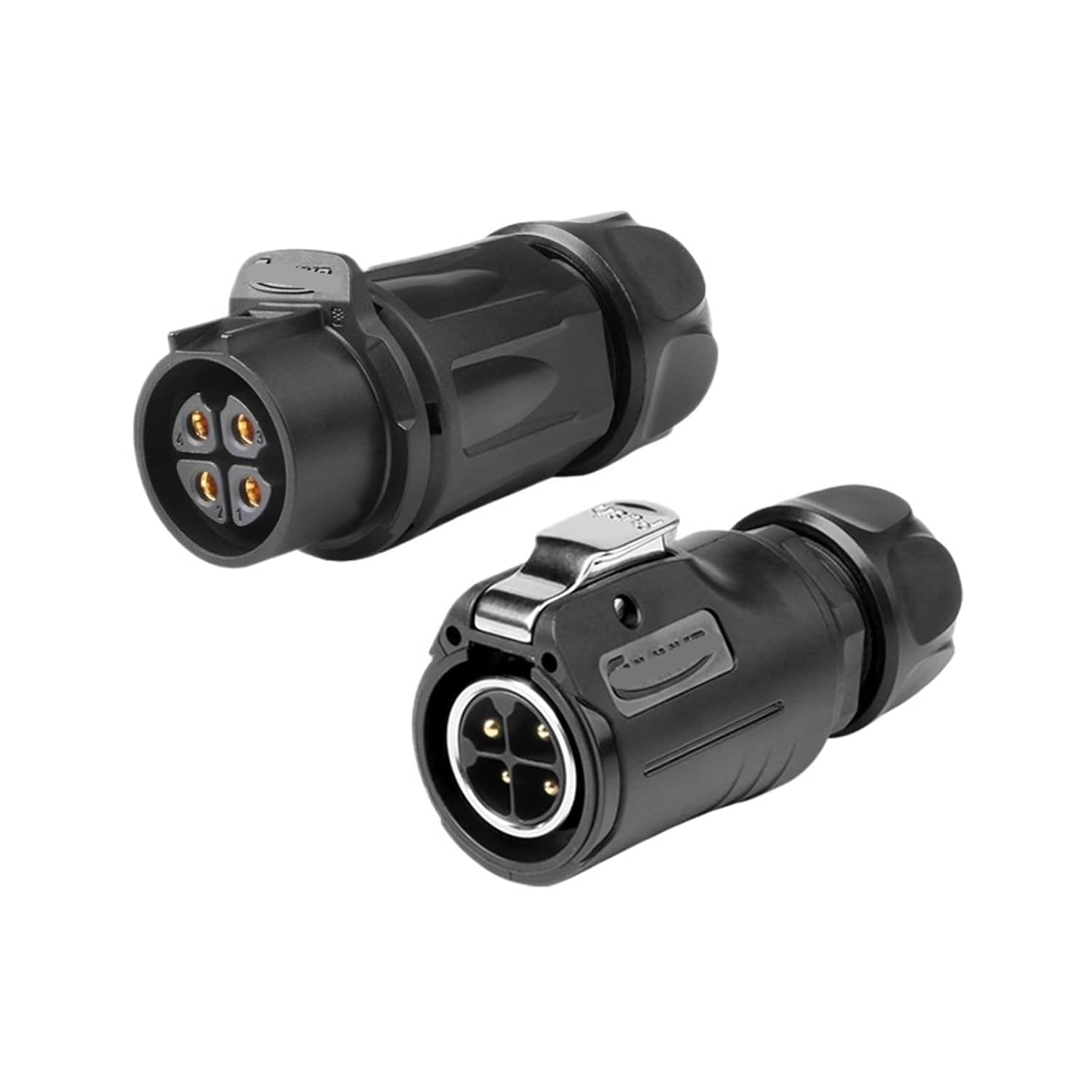 LP20 semi-Metallic Fence Industrial Aviation 4-pin Connector LED Power Cable Power Signal pin(Flange Formal wear)